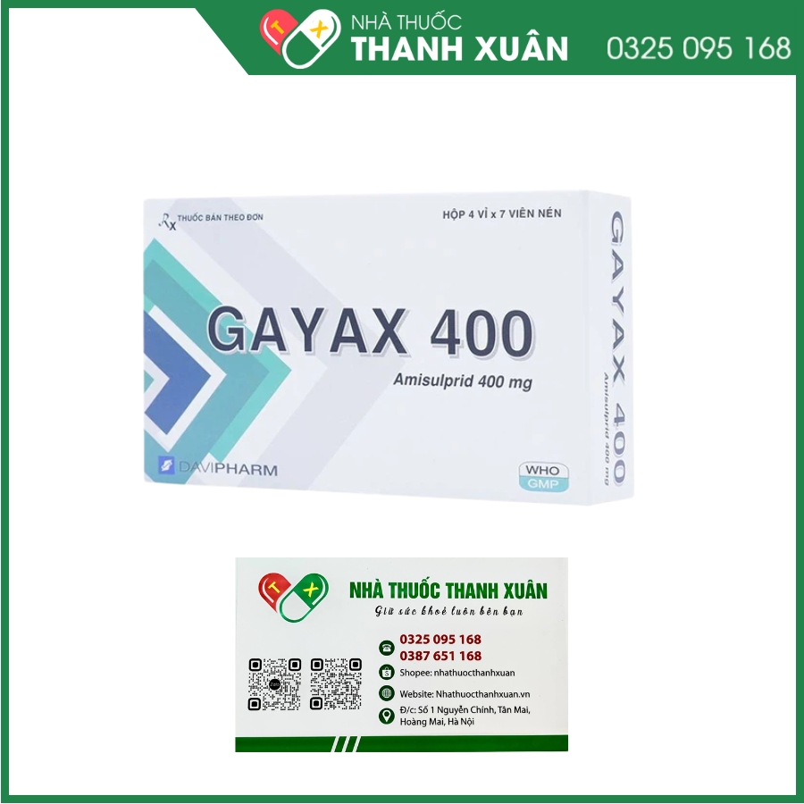 Thuốc Gayax 400 điều trị tâm thần phân liệt cấp và mạn tính